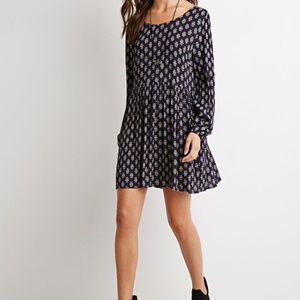 Forever 21 Printed Babydoll Dress
